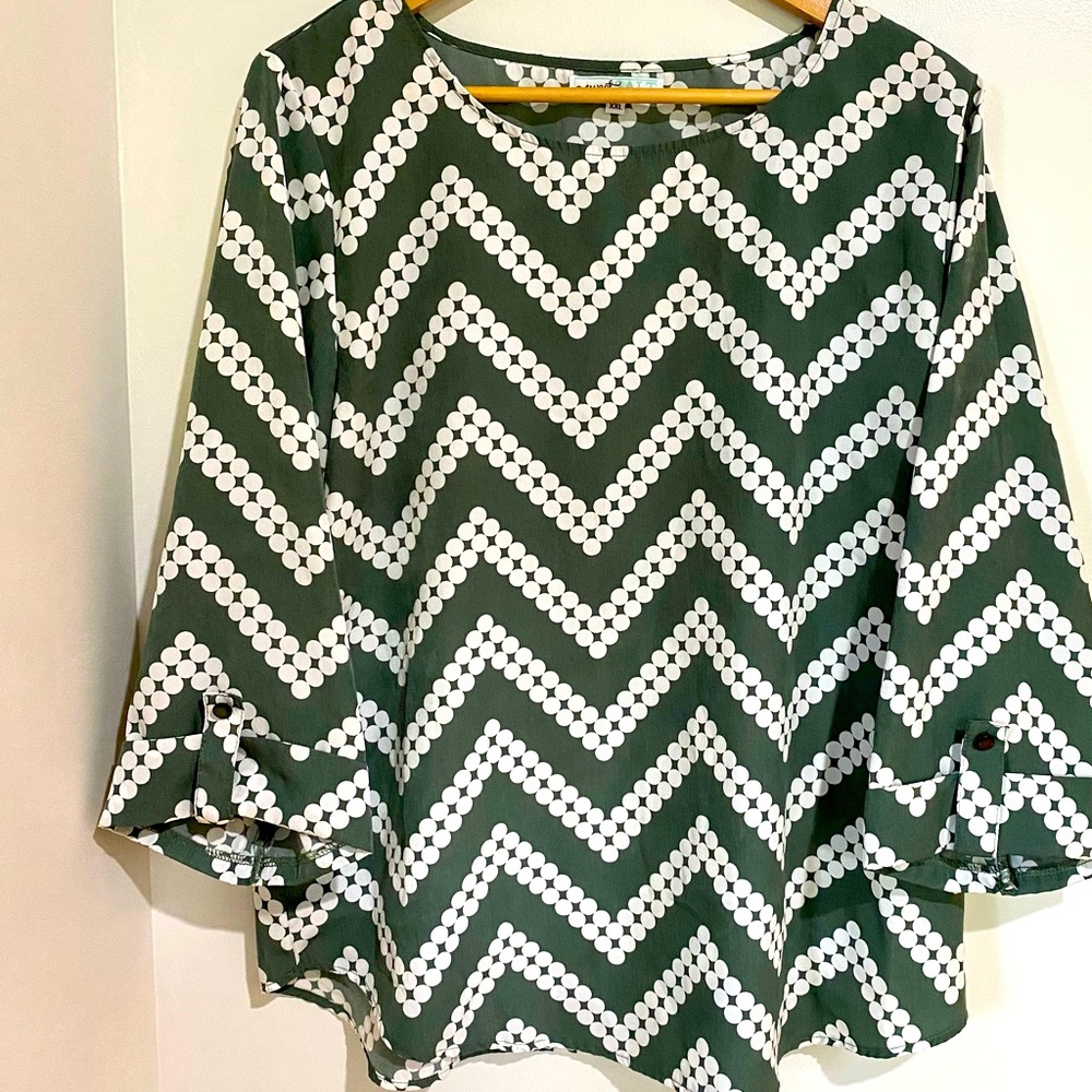 Sweet Salt Dark Sage Flowy Shirt - XXL